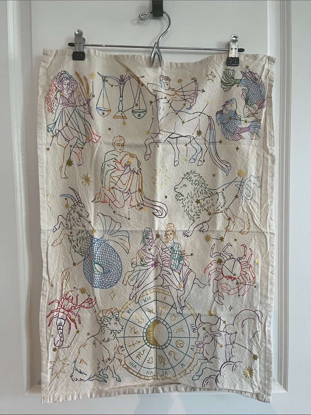 Anthropologie Zodiac Dish Towel